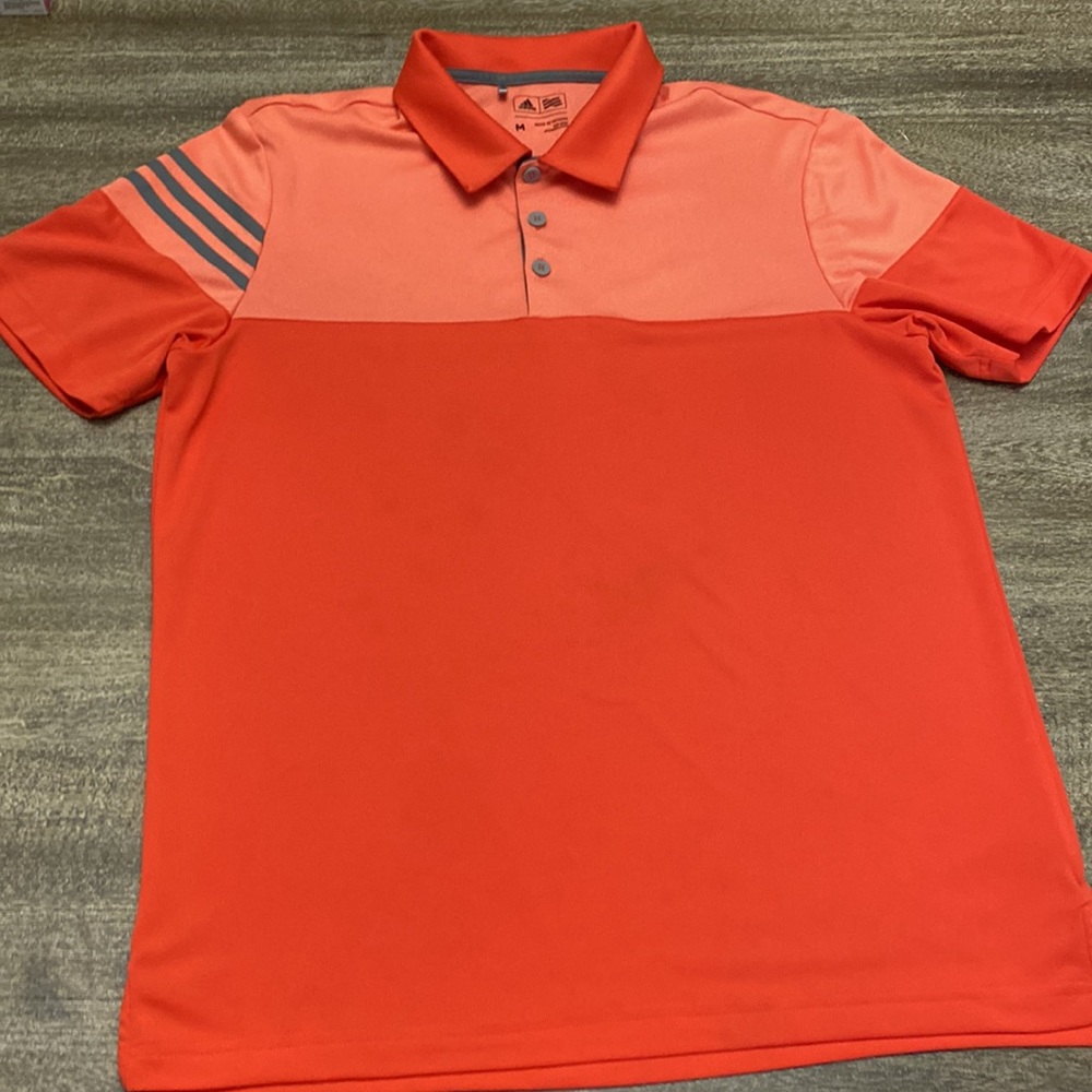 Adidas Men's Heathered 3-Stripes Colorblock Polo - Picture 5 of 9